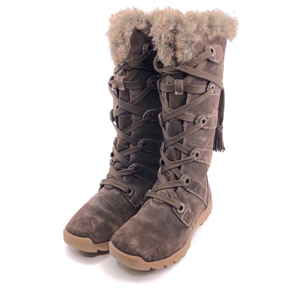 Fairy Grunge Brown Faux Fur Boots - Picture 3 of 11